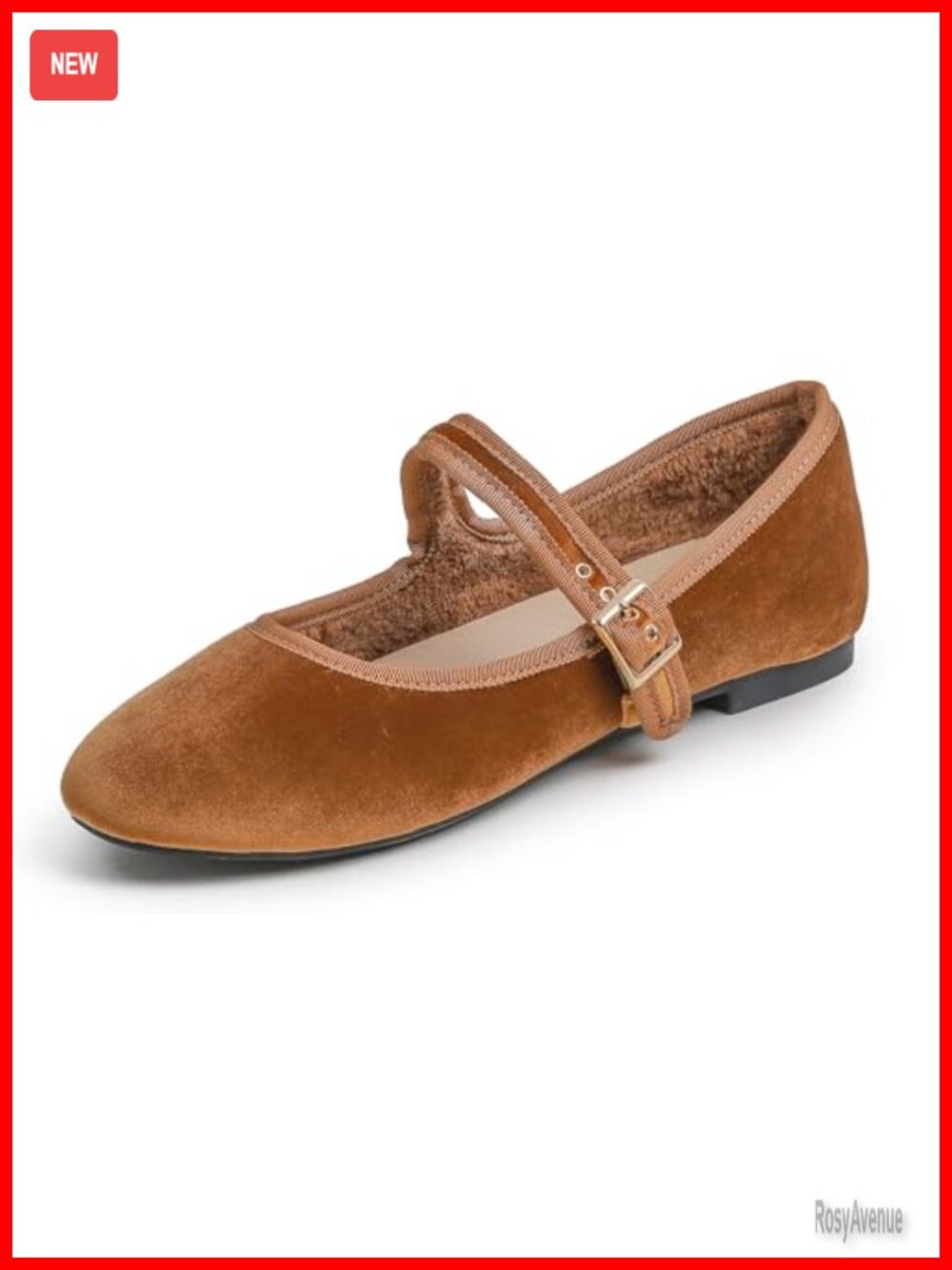 Mary Jane Ballet Flats Extra Padded Cushion Round Toe Buckle Walking Shoes